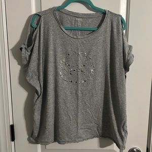 Size 2X Michael Kors cold shoulder top
